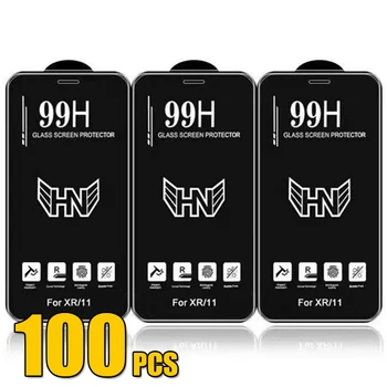 100 adet 99H Temperli Cam Patlama Tam Kapak Ekran Koruyucu Film iPhone 15 Pro Max 14 Artı 13 Mini 12 11 XS XR X 8 7 SE