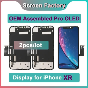 2 Adet iPhone XR OEM Monte Pro LCD Ekran Digitizer Meclisi Dokunmatik Ekran Değiştirme