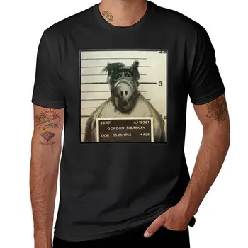 Alf Mugshot T-Shirt Tee gömlek siyah t shirt erkek giysileri