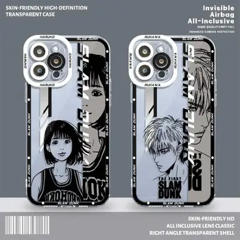 Anime Slam Dunk Haruko Rukawa Temizle Telefon Kılıfı İçin Apple iPhone 14 13 12 11 Pro Max 13 12 Mini XS Max XR X 7 8 6 6S Artı Kapak