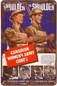 Birinci dünya Savaşı Bir Tabela Metal Poster Kanadalı kadın Ordusu Retro Vintage Metal Tabela birinci Dünya savaşı İşaretleri ve Ev Bar Mutfak