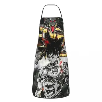 Ejderha Goku Önlükleri Kadın Erkek Mutfak Şefi Pişirme Tablier Ev Önlük Pişirme Temizleme Aksesuarları Unisex Yetişkin Önlük