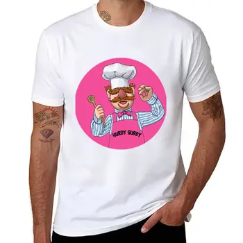 Hurdy Gurdy Bork Bork Mikrodalga Şef-Kötü Aşçı Hediyeler-Tembel Aşçılar-Komik İsveç Şef T-Shirt siyah t shirt erkek egzersiz gömlek