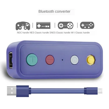 Kablosuz bluetooth uyumlu Adaptör Dönüştürücü USB kablosu için Fit Anahtarı Oyun Küpü / Klasik Baskı Wii Classic için