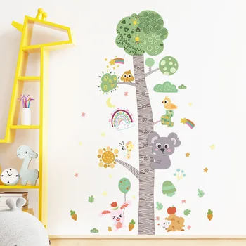 Karikatür hayvan kombinasyonu yüksekliği sonrası arka plan duvar güzelleştirmek çocuk odası sundurma dekoratif duvar sonrası resim kendinden yapışkanlı