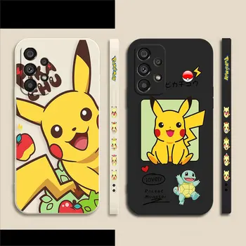 Karikatür P-Pikachu P-Pokemon Samsung kılıfı A91 A73 A72 A71 A53 A52 A51 A42 A33 A32 A31 A23 A22 A21S A13 A22S AO3S 4G 5G Durumda
