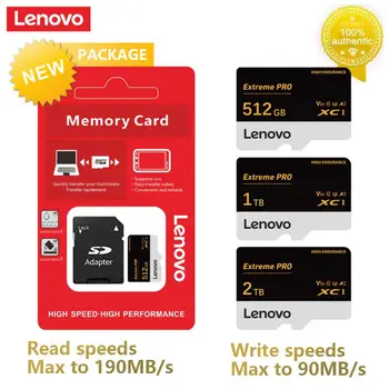 Lenovo Yüksek Hızlı 2TB Mikro TF SD Kart 1TB 512GB 256GB Class10 TF Flash Bellek Kartı 128GB cartao de memoria Nintendo Anahtarı için