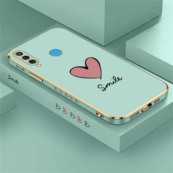 Sevimli Kore Pembe Aşk Kalp telefon kılıfı İçin Huawei P30 Lite P20 P40 Pro Mate 20X30 40 Güzel Darbeye Dayanıklı Yumuşak arka kapak Coque