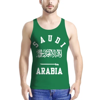 Suudi Arabistan Özel Adı Takım Logosu Sa Tankı Üstleri Sau Ülke Seyahat Arapça Ulus Arap İslam Arap Bayrağı Baskı Fotoğraf Elbise