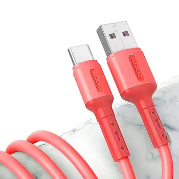 Süper Hızlı Şarj C Tipi Kablo 5 Renk USB C Tipi Veri Kablosu 5A Şarj Kabloları Hızlı Veri İletim Hızı İle Uyumlu