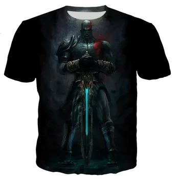 Sıcak Oyun God of War 3D baskılı tişört Moda Rahat Tarzı Streetwear T Shirt Unisex Hip Hop Büyük Boy Harajuku Tee Tops