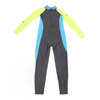 Tam Islak Elbise Firma Colorblock Ince Dikiş Çocuk Mayo Uzun Kollu UPF50+ Koruma Çabuk Kuruyan Yaz için