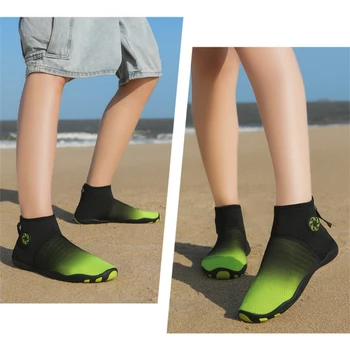 Unisex Memba Ayakkabı Üzerinde Kayma Kaymaz Kauçuk Su Yalınayak Ayakkabı Nefes Elastik Ayakkabı Bağı için Rahat Dalış Açık
