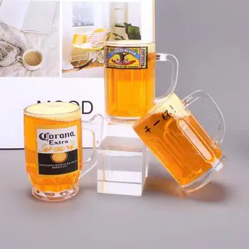 Yaratıcı Simülasyon Bira Bardağı Figürler Minyatürleri babalar Günü Hediyeleri Doğum Günü Pastası Pişirme Dekorasyon Süsler Koca Erkekler