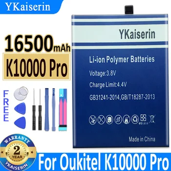 YKaiserin Pil 16500mAh Oukitel K10000 Pro K10000Pro Telefon Yüksek Kalite Bateria + onarım aletleri seti